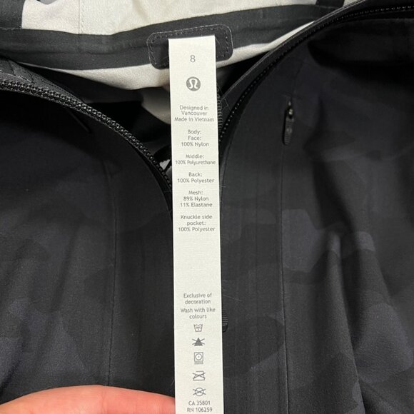 Lululemon Break a Trail Jacket Heritage 365 Camo Deep Coal Multi - Picture 4 of 9